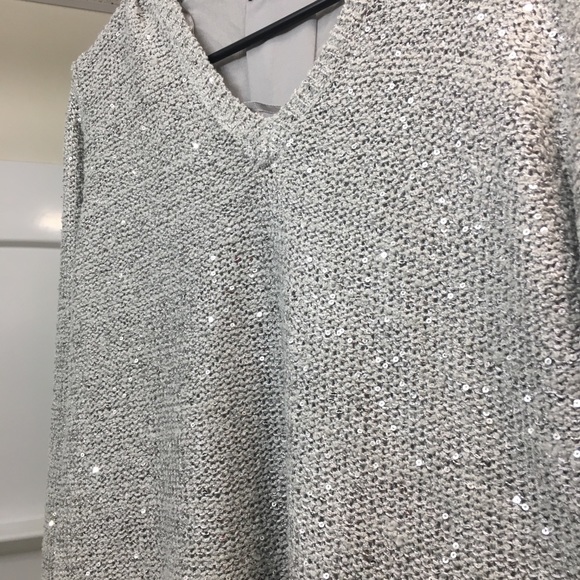 Silver Sequined Sweater - Picture 4 of 4